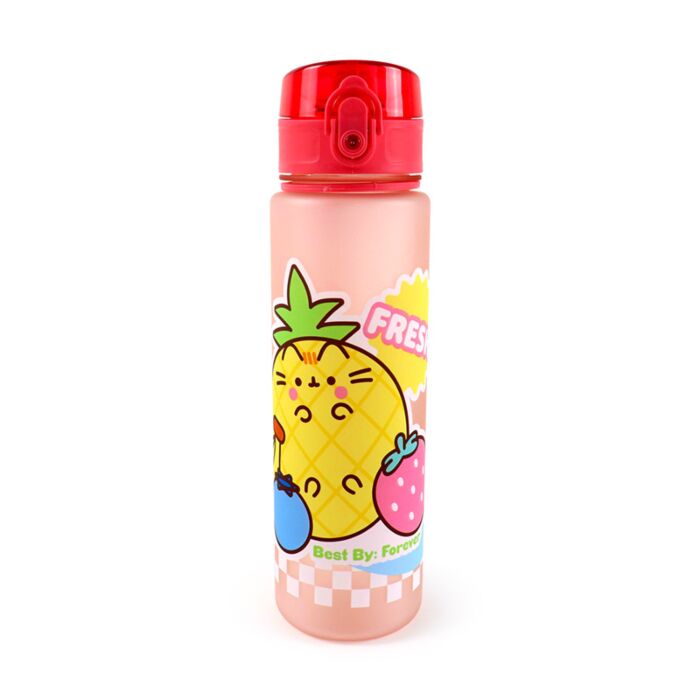 Kulacs 600ml, Csőrös, Ütésálló - Gyümölcsös Pusheen Macska