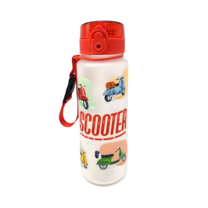 Kulacs 600ml, Csőrös, Ütésálló - Retró Robogó /Scooter