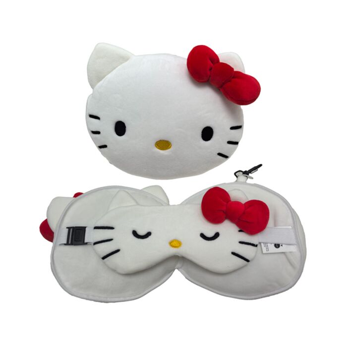 Utazópárna Szemmaszkkal, Plüss RELAXEAZZZ - Hello Kitty Macska