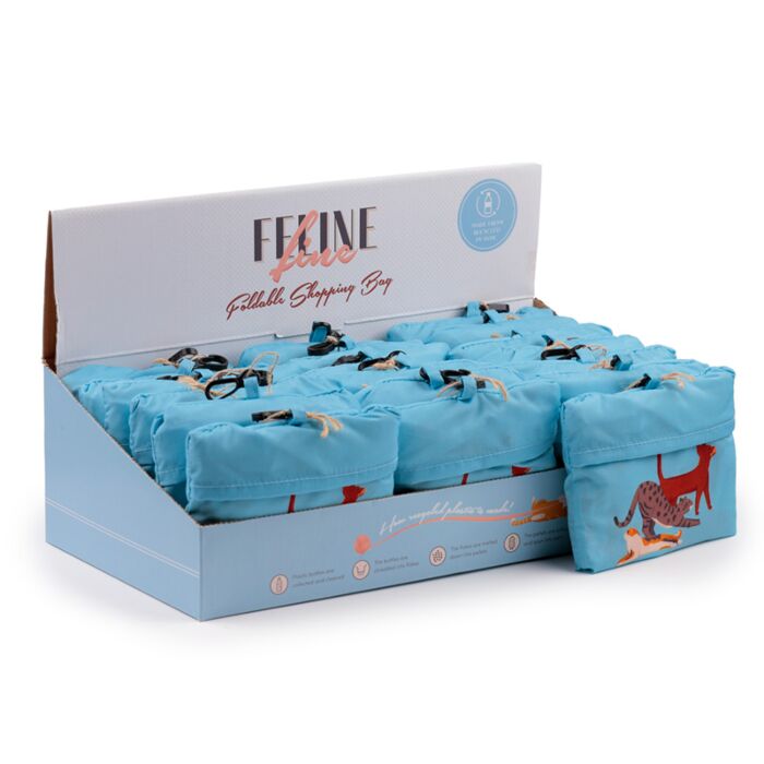 Bevásárlótáska, Összehajtható - Feline Fine Macskafalka