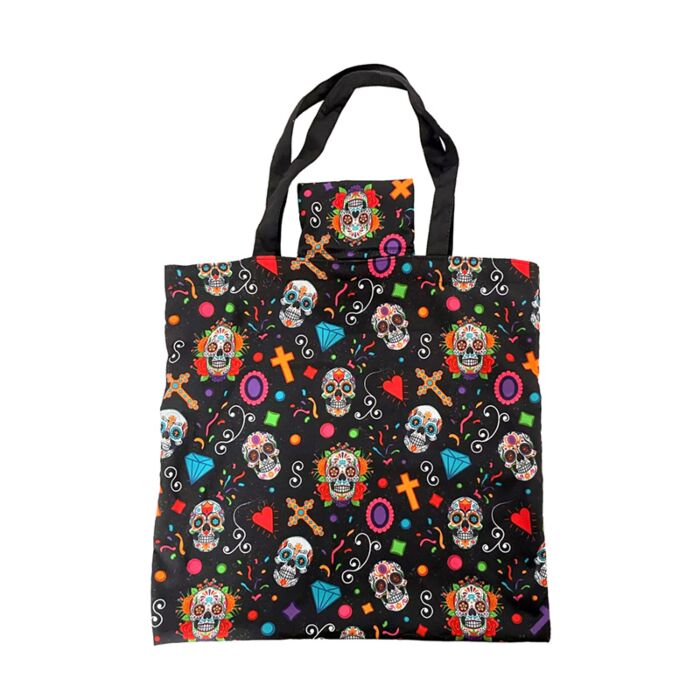 Bevásárlótáska, Összehajtható - Day of the Dead - Mexikói Koponyák