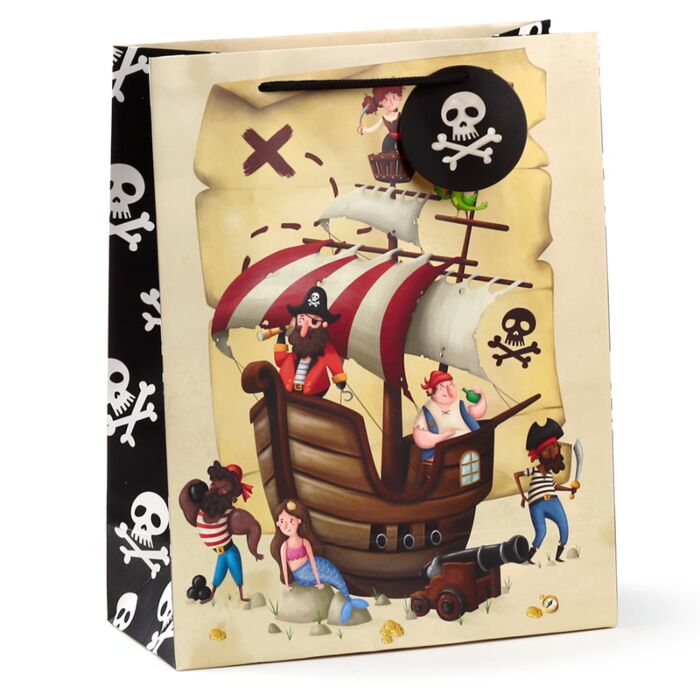 Ajándéktasak 26x12x33cm - Jolly Rogers Kalózok