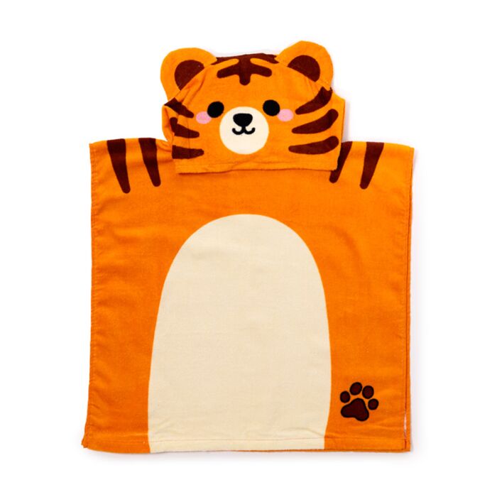 Gyerek Törölköző Poncsó - Alfie, a Tigris - édes Állatok
