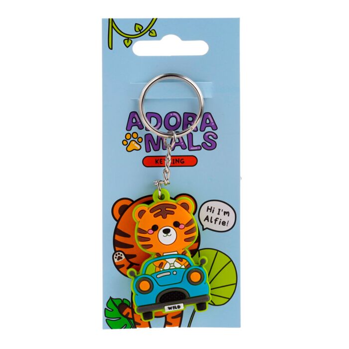 Kulcstartó, PVC - Alfie, a Tigris - Édes Állatok