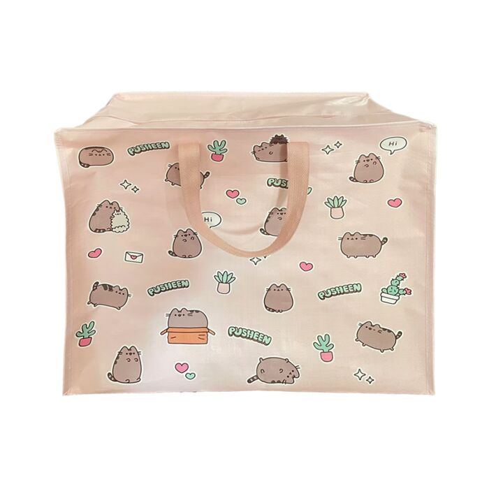 Szennyestartó/Tárolózsák - Pusheen Macska Növényekkel