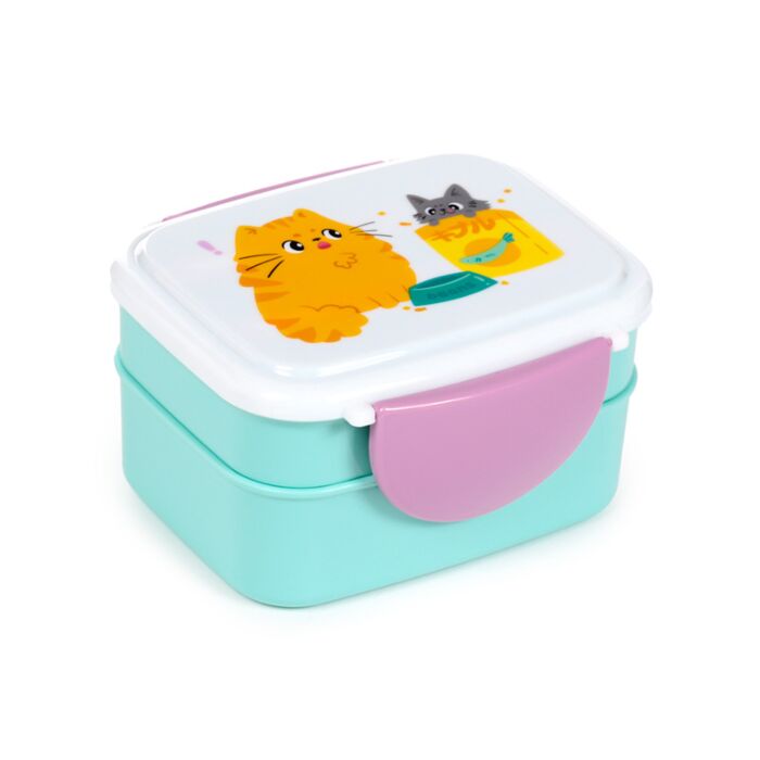 Bento Ételhordó Doboz Evőeszközökkel, Pattintós Tető - Beans & Társai Macskák
