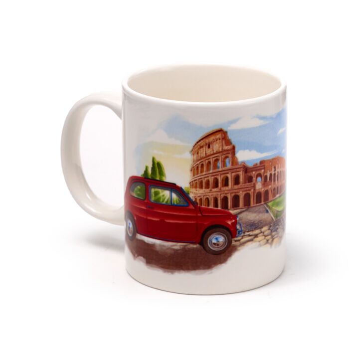 Bögre, Porcelán - Fiat 500 és Logó