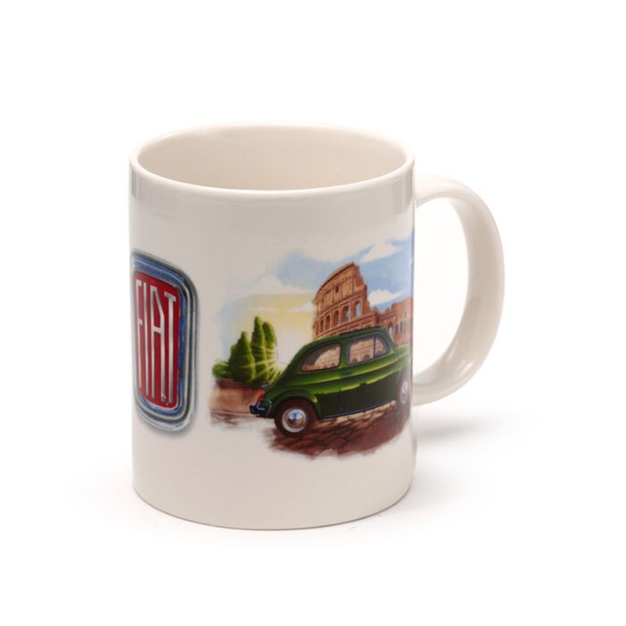Bögre, Porcelán - Fiat 500 - Kétoldalas