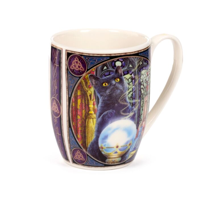 Bögre, Porcelán - Macska - Witch's Apprentice Cat - Lisa Parker