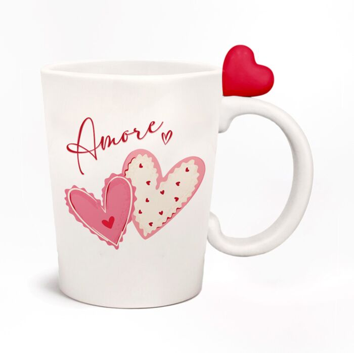 Bögre, Kerámia - Szívek - Szív a Fülön - Amore