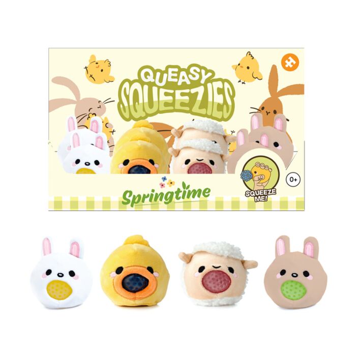 Nyomogatós Játék, Plüss - Slime Squeezy Labda - Nyuszik & Csibék - Itt a Tavasz