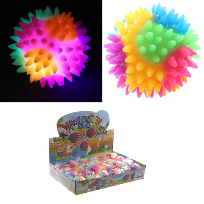 Pattogó Labda, LED-es - Tüskös - 5.5cm