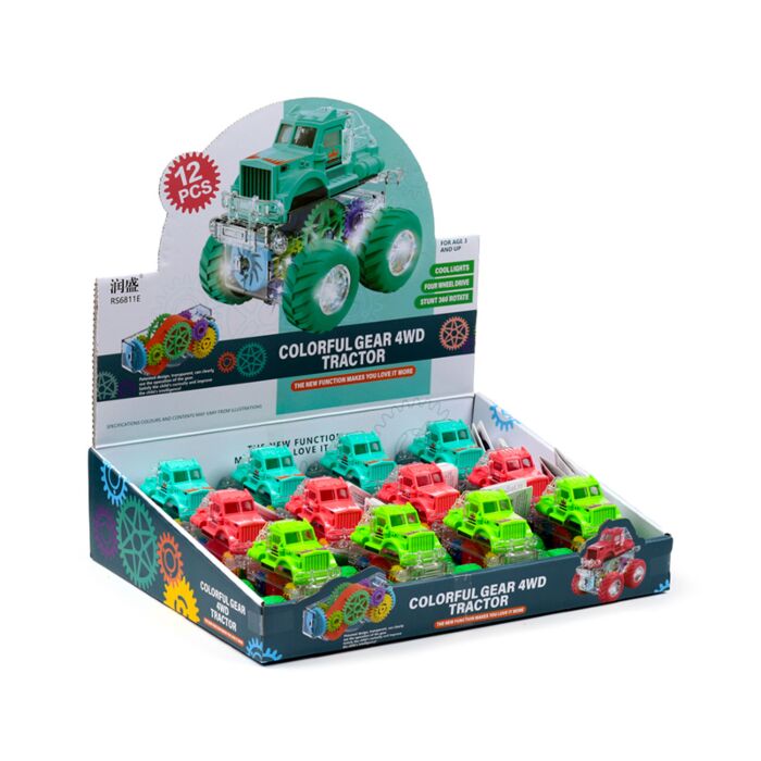Felhúzhatós Játék - Kaszkadőr Traktor Fogaskerekekkel