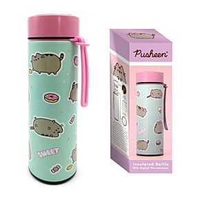 Thermo Kulacs, Digitális Hőmérővel 450ml - Ínyenc Pusheen Macska