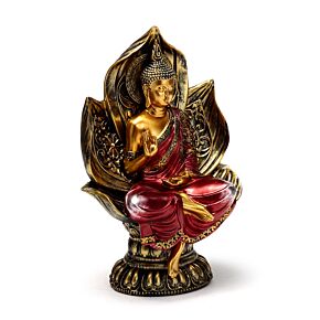 Thai Buddha - Arany és Vörös - Lótuszon Ülés