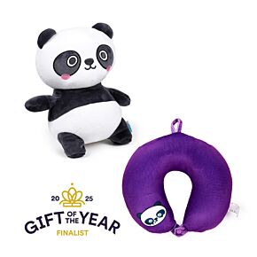 2 az 1-ben Kifordítható Utazópárna & Plüss Figura - Susu, a Panda - Édes Állatok
