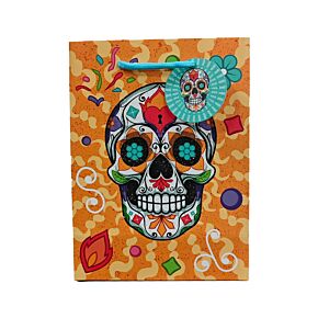 Ajándéktasak 17x9x23cm - Day of the Dead - Mexikói Koponyák