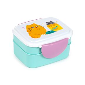 Bento Ételhordó Doboz Evőeszközökkel, Pattintós Tető - Beans & Társai Macskák