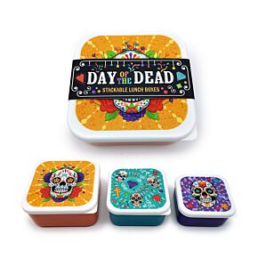 Uzsonnás Doboz Szett M/L/XL, 3 db - Day of the Dead - Mexikói Koponyák