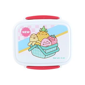 Bento Ételhordó Doboz Evőeszközökkel, Pattintós Tető - Gyümölcsös Pusheen Macska