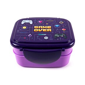 Bento Ételhordó Doboz Evőeszközökkel, Pattintós Tető - Game Over