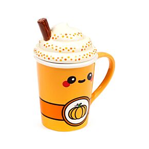 Kerámia Bögre Fedéllel - Sütőtökös Spiced Latte - Foodiemals