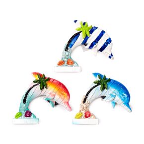 Hűtőmágnes, Tengerpart - Delfin Formájú - Trópusi Pálmafa Hűtőmágnes, Tengerpart - Delfin Formájú - Trópusi Pálmafa