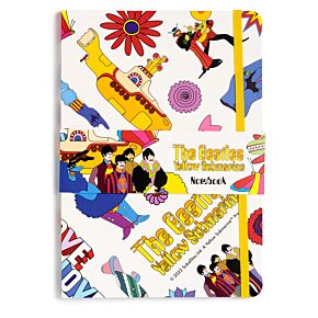 Vonalas Notesz A5, Újrahasznosított Papír - Sárga Tengeralattjáró Beatles - LOVE