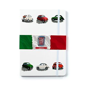 Vonalas Notesz A5, Újrahasznosított Papír - Fiat 500 Retro