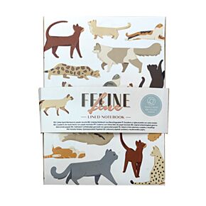 Vonalas Notesz A5, Újrahasznosított Papír - Feline Fine Macskafalka