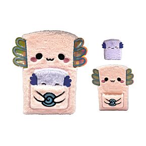 Plüss Napló Zsebében Mini Notesszel - Maddie, az Axolotl - Édes Állatok
