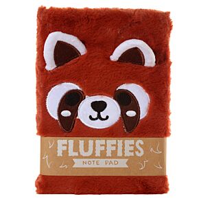Notesz Plüssborítóval, Vonalas, A5 - Vörös Panda - Édes Állatok