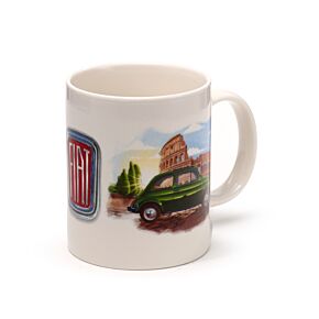 Bögre, Porcelán - Fiat 500 - Kétoldalas