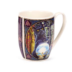 Bögre, Porcelán - Macska - Witch's Apprentice Cat - Lisa Parker