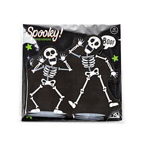 3 Rétegű Szalvéta Csomag, 12 db, Halloween - Csontváz Forma - Kísérteties 3 Rétegű Szalvéta Csomag, 12 db, Halloween - Csontváz Forma - Kísérteties