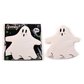 3 Rétegű Szalvéta Csomag, 12 db, Halloween - Szellem Forma - Kísérteties
