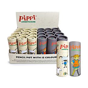 Ceruzatartó Színes Ceruzákkal - Harisnyás Pippi