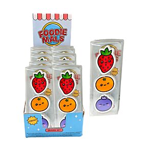 Radír Szett, 3 db-os - Gyümölcsök - Foodiemals