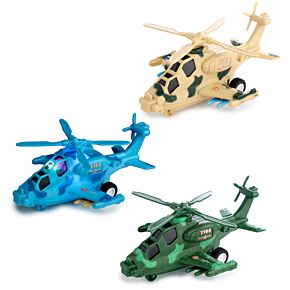 Felhúzhatós Játék - Helikopter, LED-es