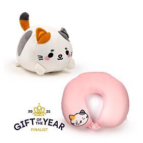 2 az 1-ben Kifordítható Utazópárna & Plüss - Macska - Édes Állatok ADORAMALS 2 az 1-ben Kifordítható Utazópárna & Plüss - Macska - Édes Állatok ADORAMALS