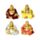 Mini Buddha, Szerencsehozó Figurák Displayben - Arany