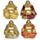 Szerencsehozó Mini Buddha - Arany Glitteres Kínai Nevető Buddha 8cm