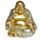 Szerencsehozó Mini Buddha - Arany Glitteres Kínai Nevető Buddha 8cm