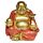 Szerencsehozó Mini Buddha - Arany Glitteres Kínai Nevető Buddha 8cm