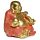 Szerencsehozó Mini Buddha - Arany Glitteres Kínai Nevető Buddha 8cm