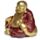 Szerencsehozó Mini Buddha - Arany Glitteres Kínai Nevető Buddha 8cm