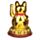 Maneki Neko Szerencsehozó Macska, Integető - Arany