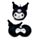 Utazópárna Szemmaszkkal, Plüss RELAXEAZZZ - Kuromi Hello Kitty