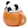 Kerámia Bögre Fedéllel - Kukucskáló Panda