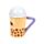 Kerámia Bögre Fedéllel - Boba, a Bubble Tea - Foodiemals